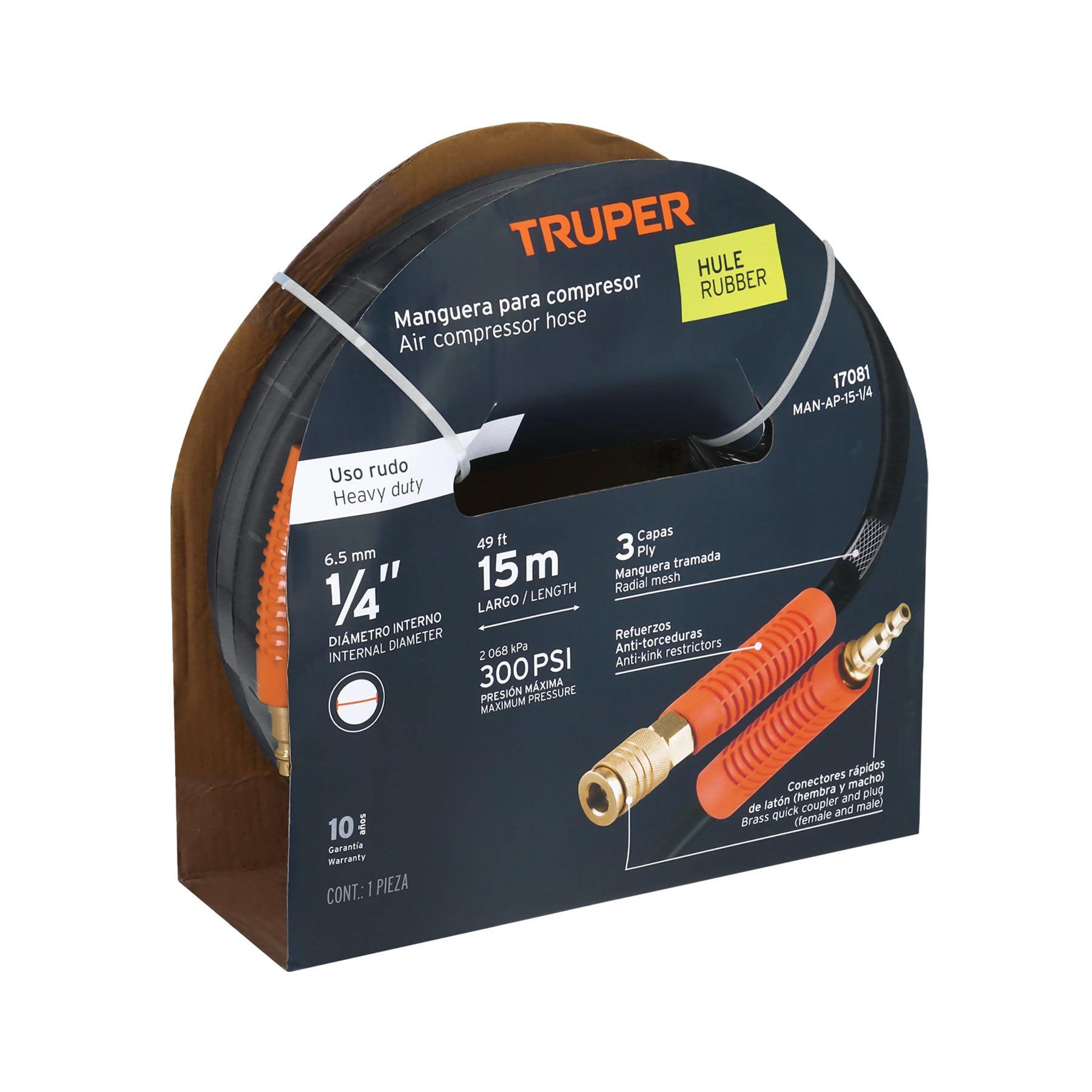 Manguera para alta presión 15 mts 38 Truper 19017 MPE28223106