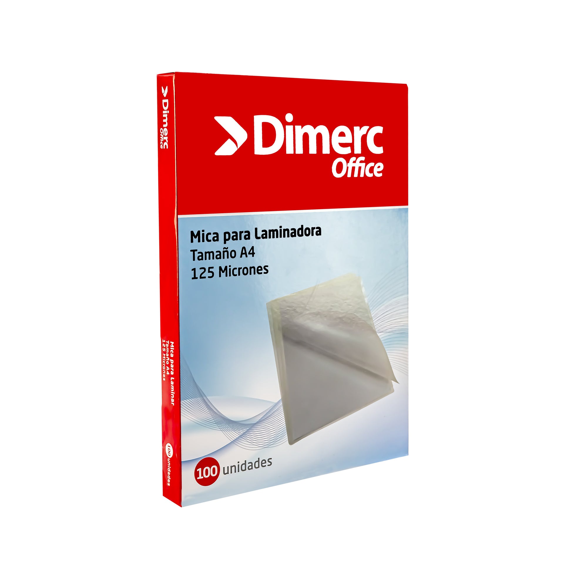Mica para laminadora A4 125 micras x 100 unidades Dimerc