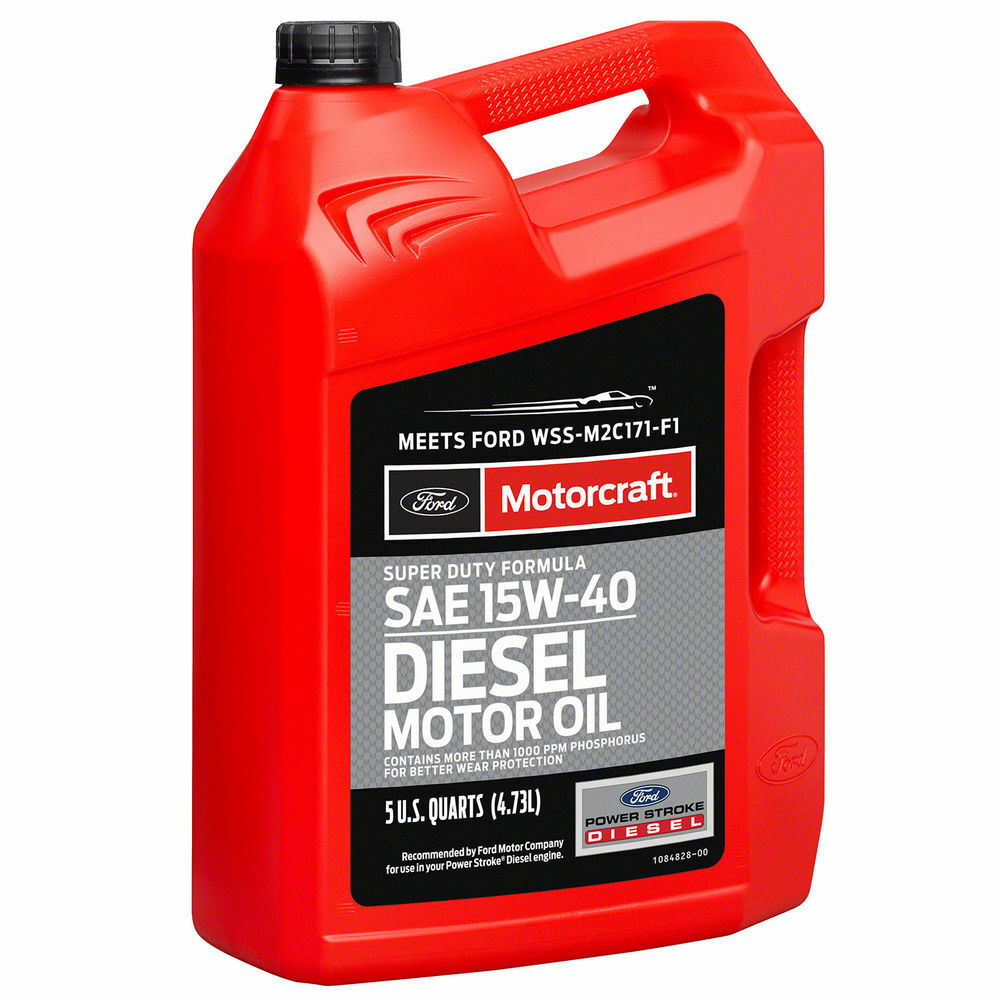 Motorcraft 5QT SAE 15W-40 Aceite Sintético Blended para Ford Super Duty 7.3L/6.0L/6.7L