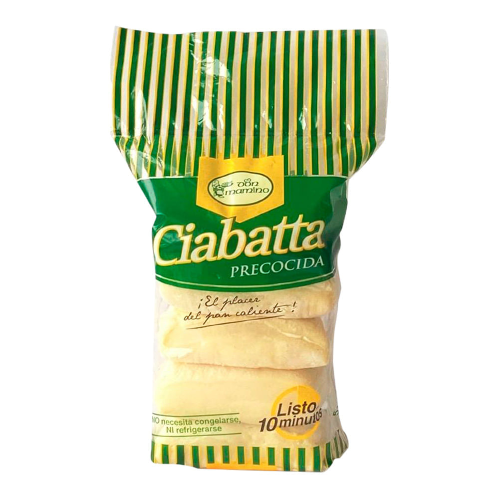 Pan Ciabatta Pre Cocido Don Mamino Bolsa 250 g