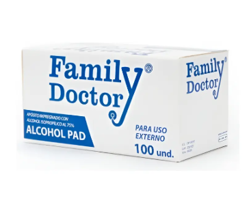 Toallita Desinfectante Alcohol Family Doctor X 100 Und