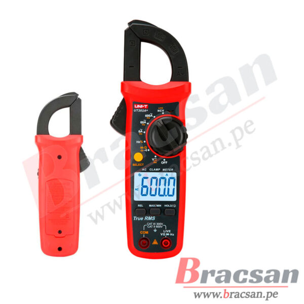Pinza amperimétrica 600A AC True RMS UNI-T UT-202A+