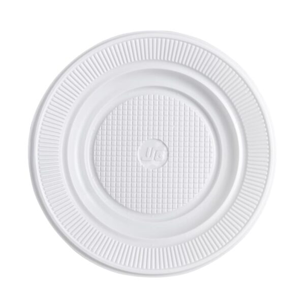 Plato plástico descartable blanco #18