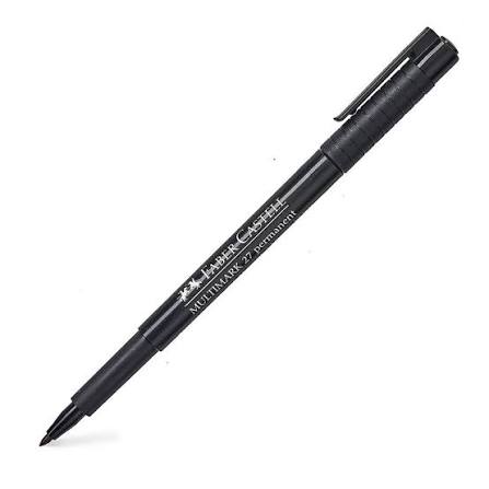 Plumón permanente delgado negro 27 multimark Faber Castell