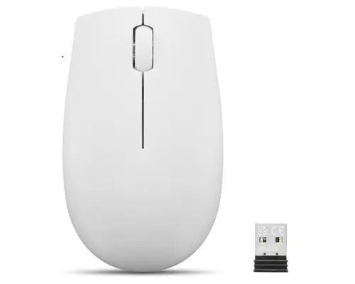 Ratón inalámbrico compacto Lenovo 300 (gris nube) sin batería