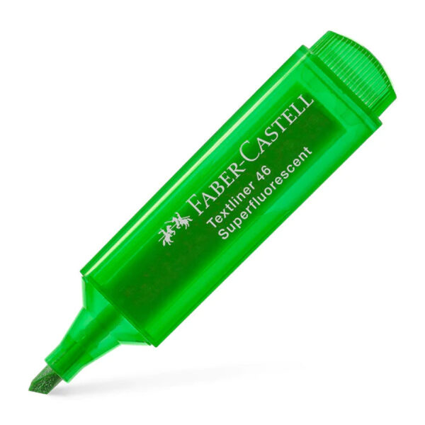 Resaltador verde textliner superfluor Faber Castell
