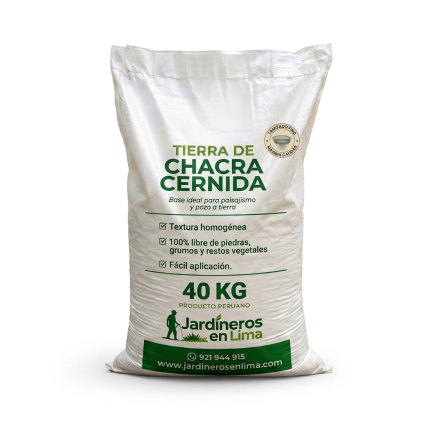 Saco de tierra de chacra cernida para pozo a tierra