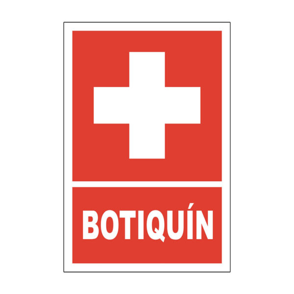 Señal de Vinil Botiquín 20x30cm Rojo