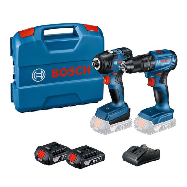 Taladro GSB 185-LI + Atornillador Impacto GDR 18V-200 Bosch Azul