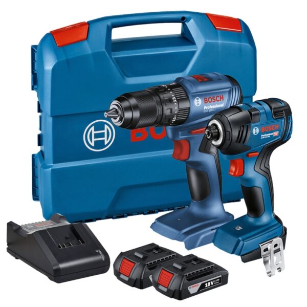Taladro Percutor GSB 185-LI + Atornillador de Impacto GDR 18V-200 Bosch