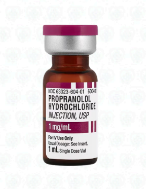 Propranolol Clorhidrato Solución Inyectable 1 mg/1 mL