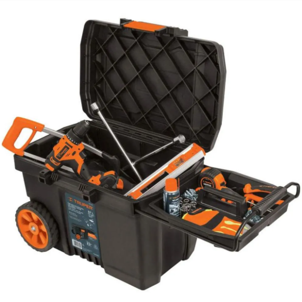 Caja para herramienta de 23 con ruedas y mango telescópico 10902 Truper