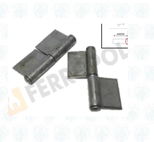 BISAGRA PARA SOLDAR LISA 1/2 × 4" – POR PAR