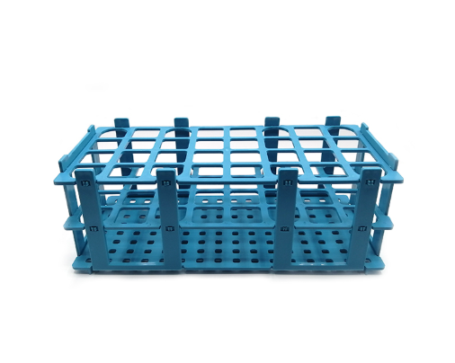 Gradilla de plástico autoclavable para tubos 16mm (55 hoyos) Cod 079.01.002B Isolab