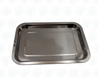 BANDEJA FUENTE DE ACERO INOXIDABLE 32 × 22 × 2 CM – ECOMARK PERÚ