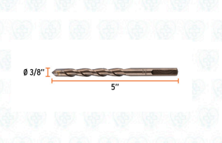 BROCA PARA CONCRETO 3/8" × 5" – UNIDAD DE VENTA: 10 PIEZAS
