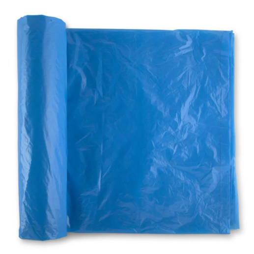 ROLLO DE PLASTICO AZUL DOBLE ANCHO POR UN 2 METRO DE ALTO POR 45 MTS DE LARGO