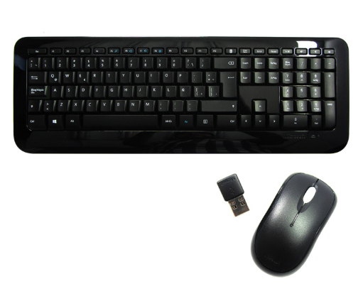Kit Teclado y Mouse inalámbrico Microsoft Desktop 850, Receptor USB, 2.40GHz, Negro.