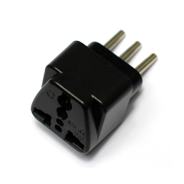 Adaptador Universal 3 en Línea Werken ABS/PC Negro 10A 250V
