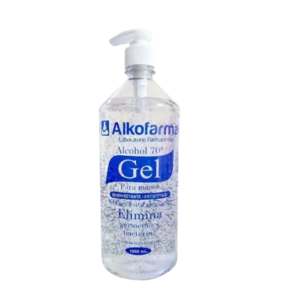 Alcohol en gel de 1 Litro con dispensador