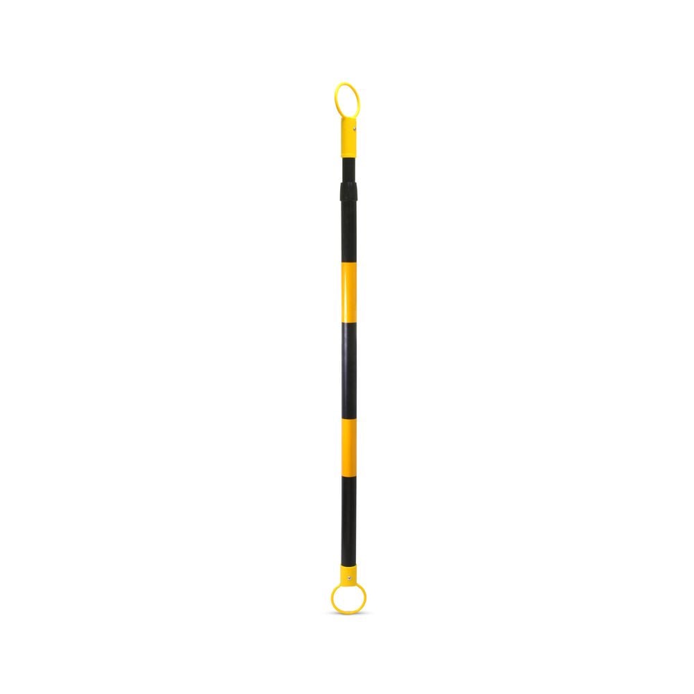 BARRA RETRACTIL SEÑALIZADORA DE PVC 1.5 A 2.15MTR AMARILLO/NEGRO