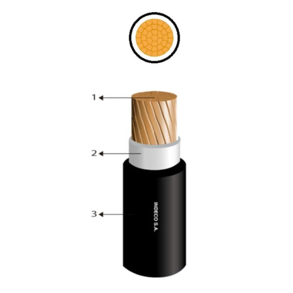 CABLE N2XOH 25MM2 AMARILLO 0.6/1KV 10013283 Indeco