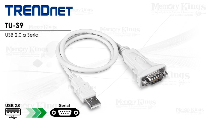 Cable USB a Serial RS232 DB-9 TRENDnet TU-S9 0.60m