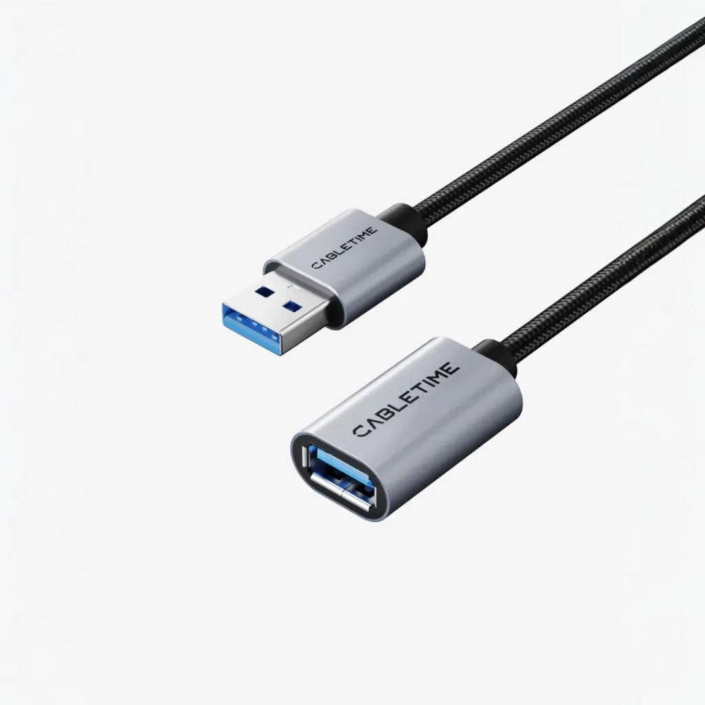 Cabletime Cable de extensión macho a hembra 3 metros USB 3.0 A 5Gbps