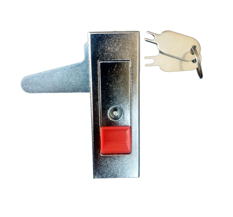 Chapa Push o Cerradura Push Metálica con Llave (Pesada)