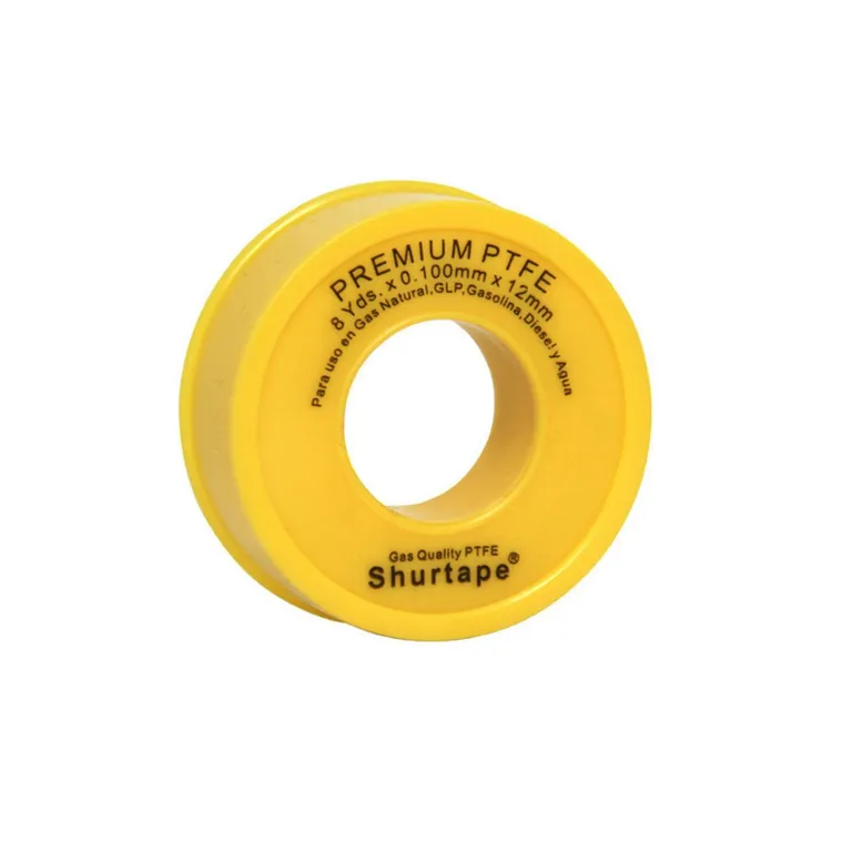 Cinta Teflón para Agua y Gas Amarillo 0.120mm x 12mm