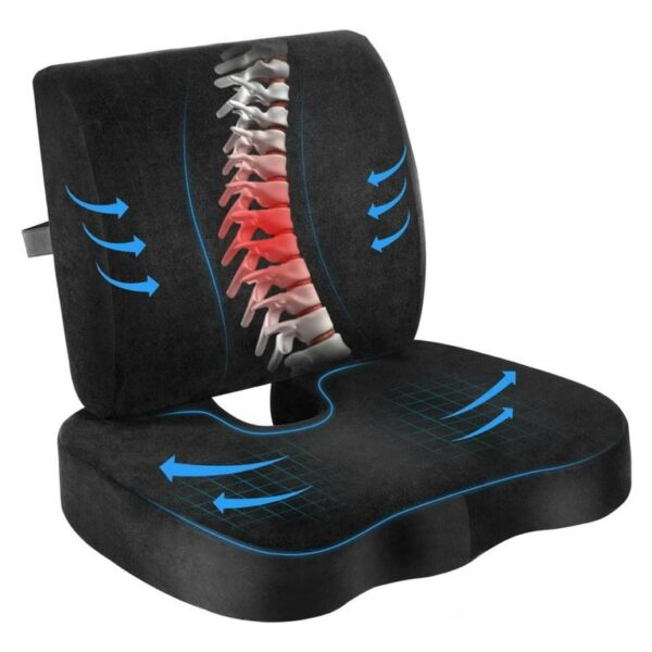 Cojín Lumbar Ergonómico y Asiento para Sillas