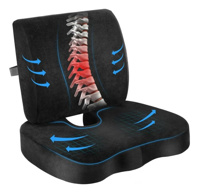 Cojín Lumbar Ergonómico y Asiento para Sillas