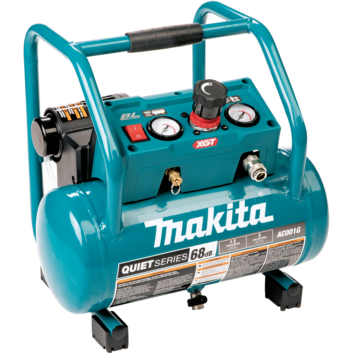 Compresor de aire silencioso sin escobillas Makita de 40 V máx.