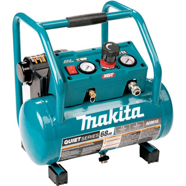 Compresor de aire silencioso sin escobillas Makita de 40 V máx.