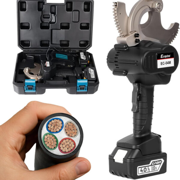 Cortadora de Cable ACSR Inalámbrica - 18VDC, 54mm, 2 Baterías y Cargador Incluidos