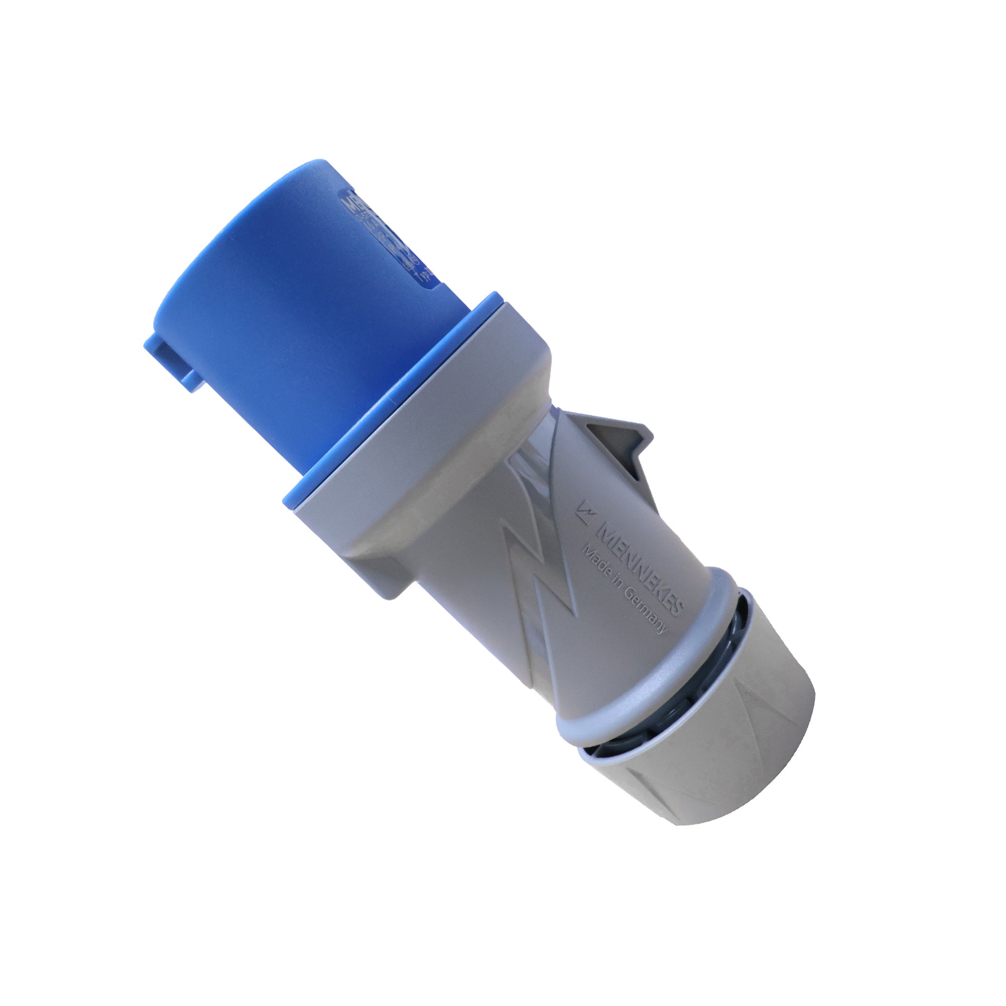 Enchufe 16A 2P+T 250V Azul 6H IP44 PowerTop Plus (2 Cuerpos)