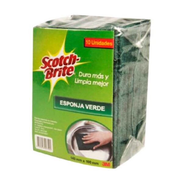 Esponja Verde Scotch Brite X 10 Unid