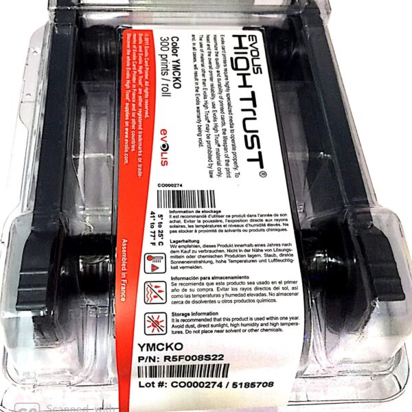 Evolis Consumibles R5F008AAA, cinta de color YMCKO, compatible con primacía