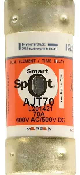 Fusible Shawmut AJT70 Smart Spot 70 Amperios LPJ 70SP Clase J NUEVO DISEÑO