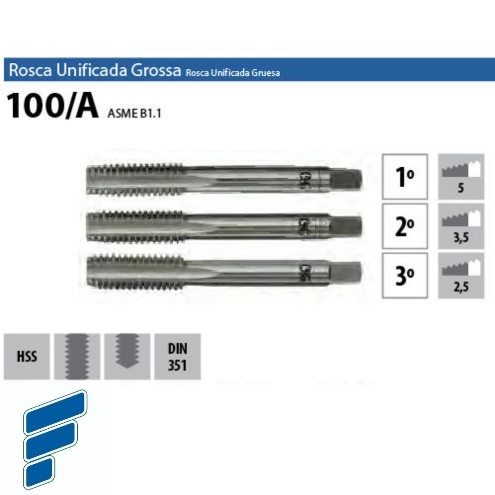JUEGO DE MACHOS HSS DE 3/8″