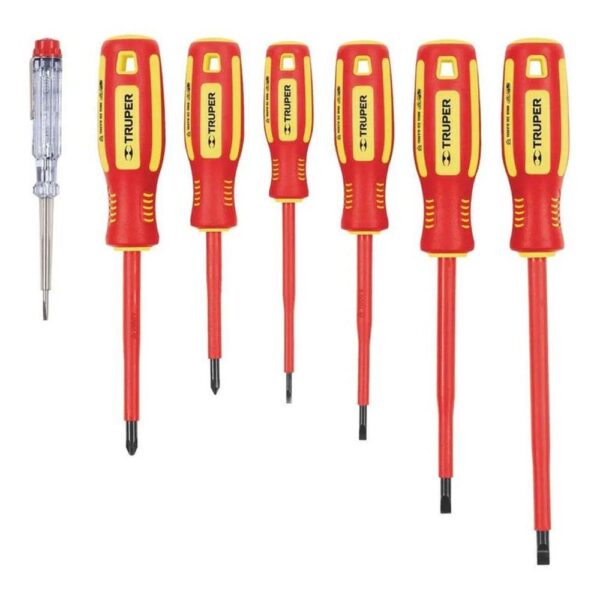 Juego Desarmadores Dieléctricos 1000v 7pz + Maletin Truper 14196