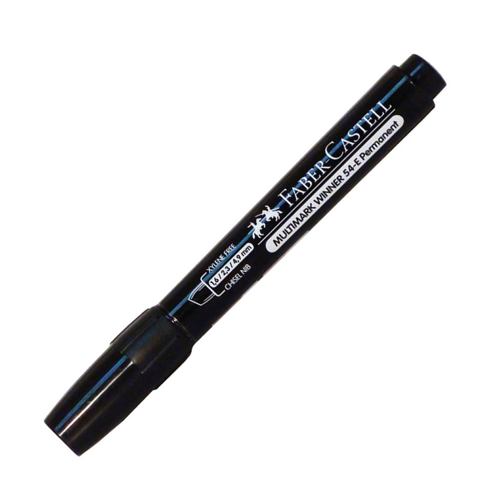 Marcador permanente punta biselada negro 54 Faber SKU L206704