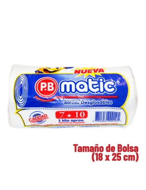P.B BOLSAS EN ROLLO 7 X 10 ( 18 CM. X 25 CM. APROX.)