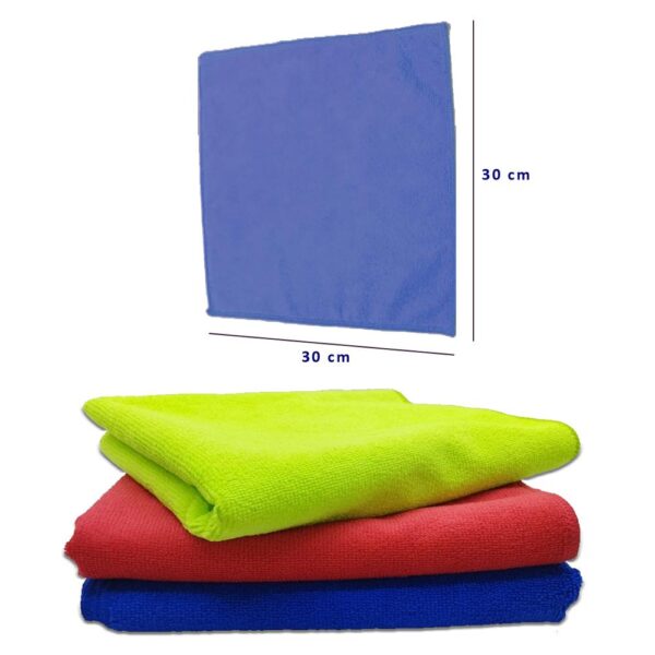 Pack 3 und PAÑO Microfibra 30 cm x 30 cm NO Ojal Color Variado