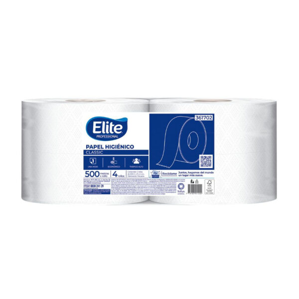 Papel Higiénico Jumbo Elite 500 Metros Paquete x 4 Rollos
