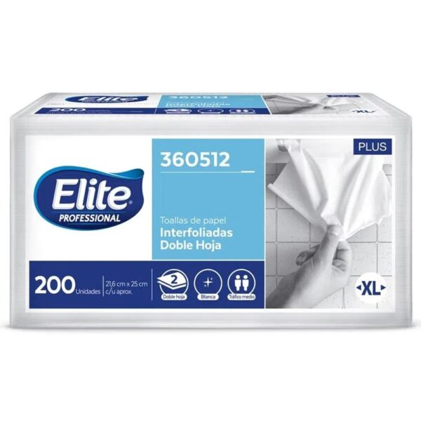 Papel Toalla Interfoliado Elite Plus X 200 Hojas