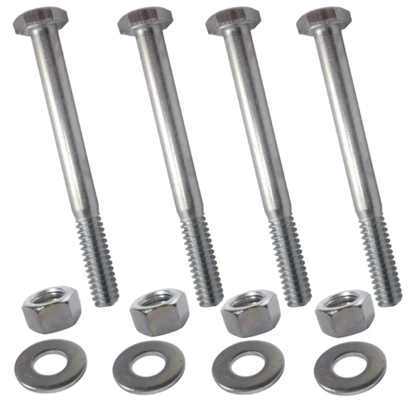 Perno Hexagonal+Tuerca+Arandela 1/2 x 3 Pulgadas Zincado 4Un