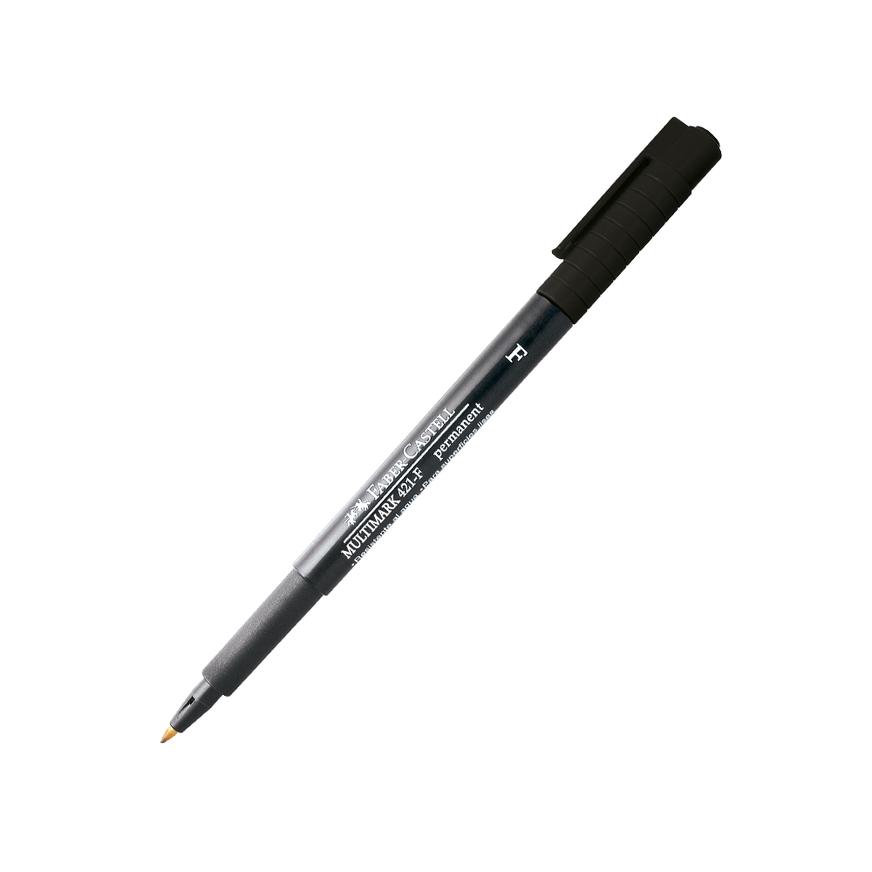 Plumón Indeleble Delgado Faber Castell 421-F Negro