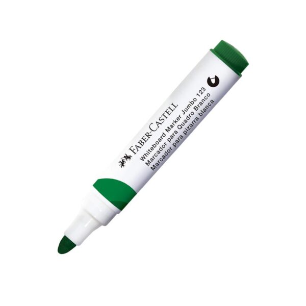 Plumón Para Pizarra Faber Castell 123R Punta Gruesa Verde