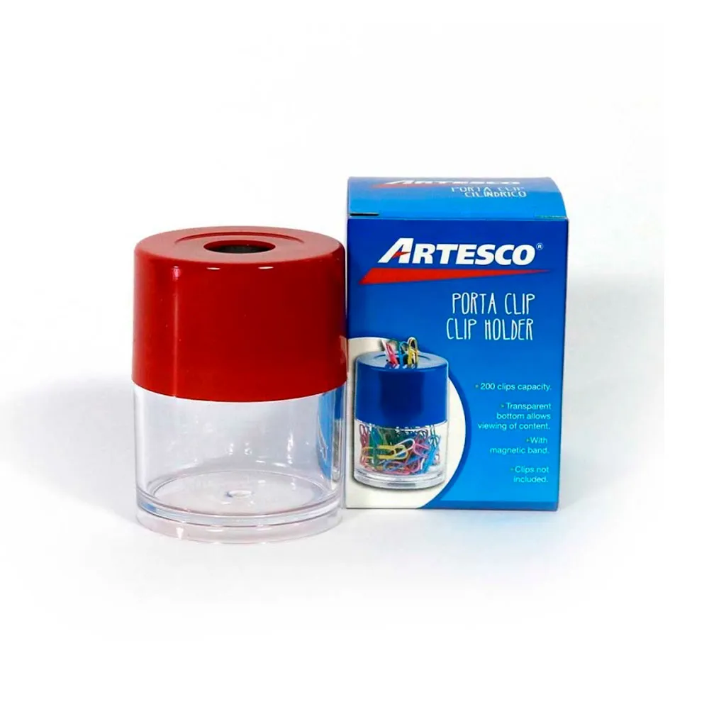 PORTA CLIPS ARTESCO COLOR ROJO